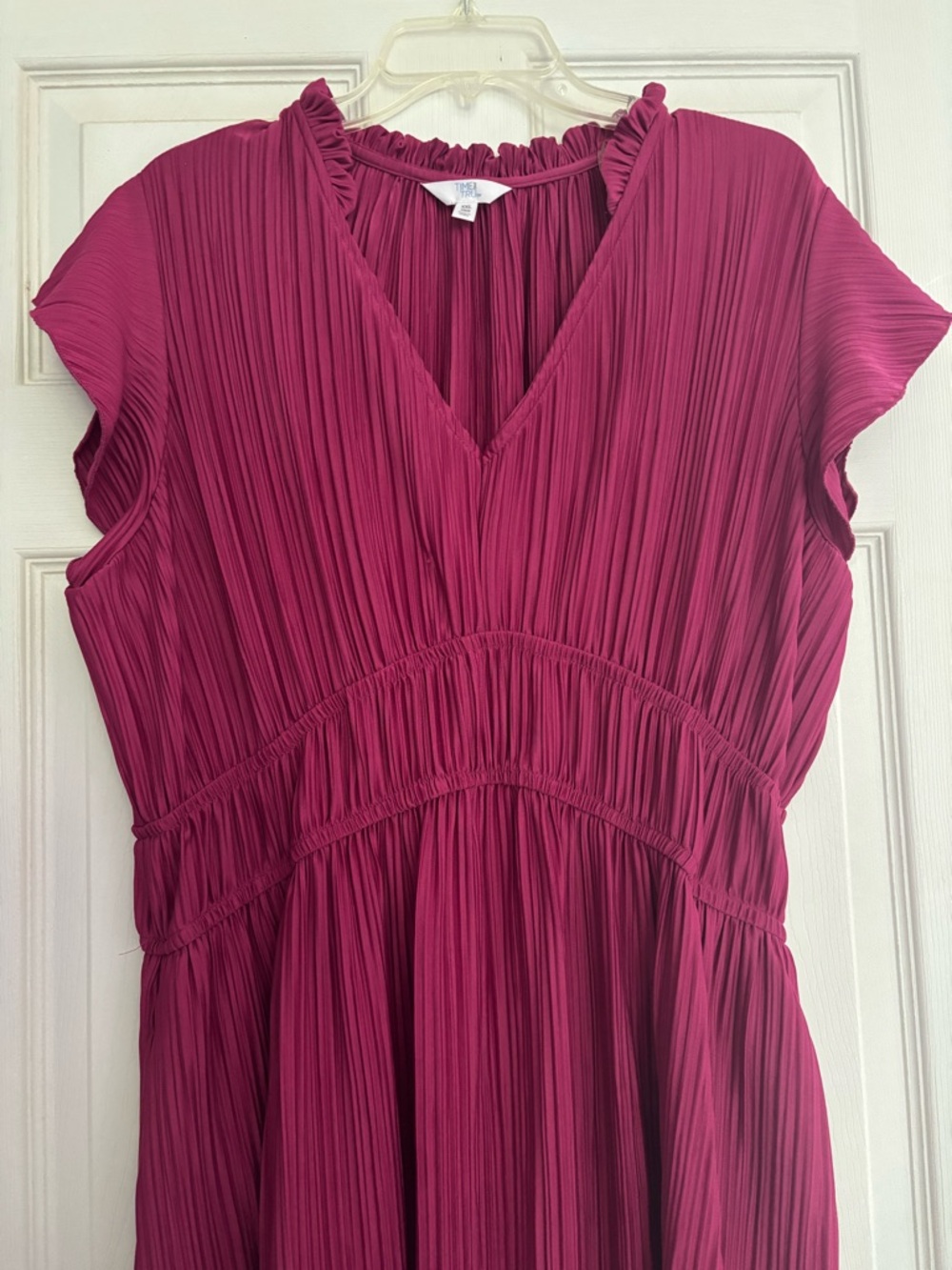 Time and Tru Midi Dress in Magenta XXL